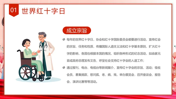 献爱心红十字会介绍PPT模板