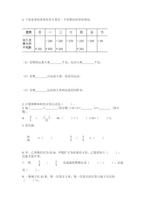 小学毕业班数学检测卷及参考答案（新）.docx