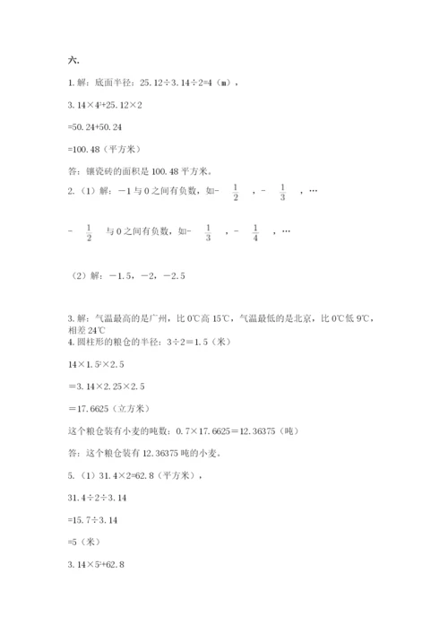 小学六年级数学毕业试题附答案【达标题】.docx