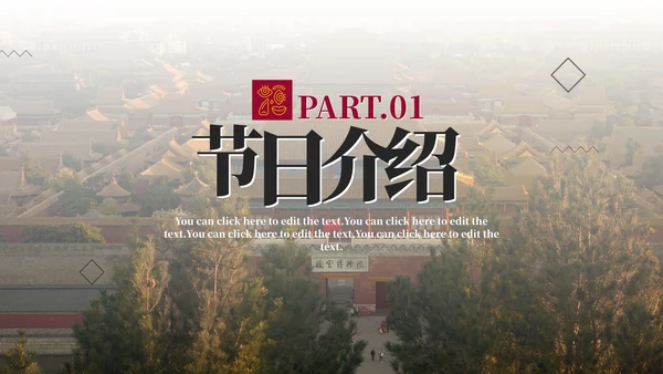简约古典实景世界博物馆日节日科普PPT模板