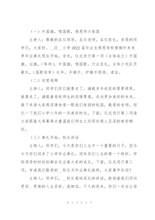 小学毕业典礼主题2022活动方案.docx
