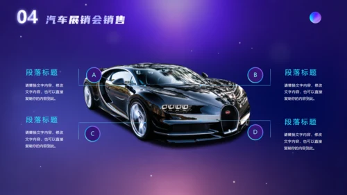 汽车展销会汽车行业活动策划通用PPT模板