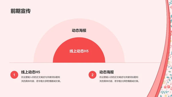 粉色简约扁平妇女节活动策划PPT