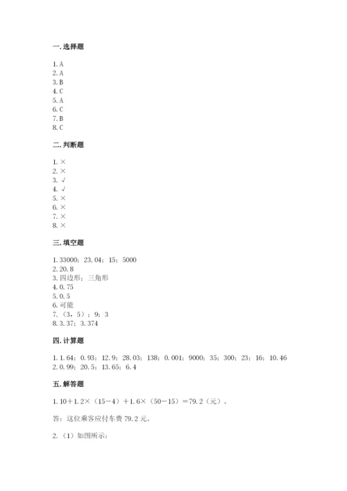 人教版五年级上册数学期末考试试卷精华版.docx