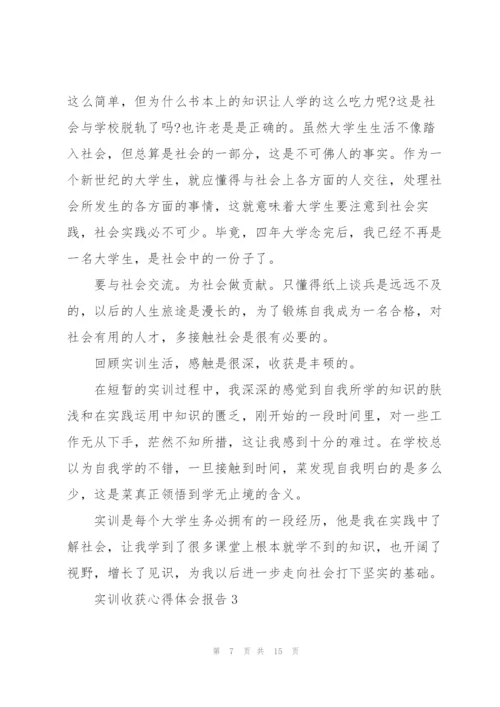 实训收获心得体会报告2021.docx