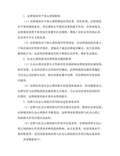 法律与社会心理的相互影响
