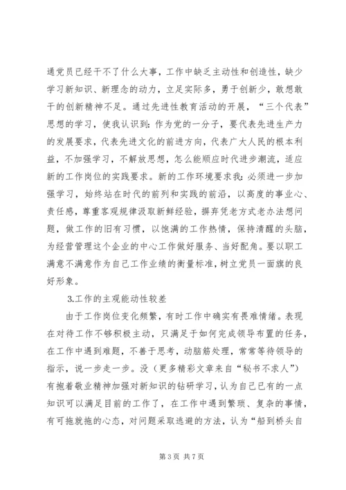 学习体会交流：企业基层管理者的党性分析材料 (2).docx