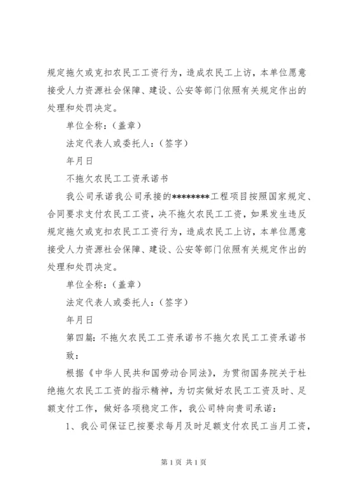 不拖欠农民工工资承诺书 (3).docx