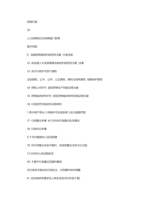 2023年执业药师药事管理与法规必考要点总结汇总.docx