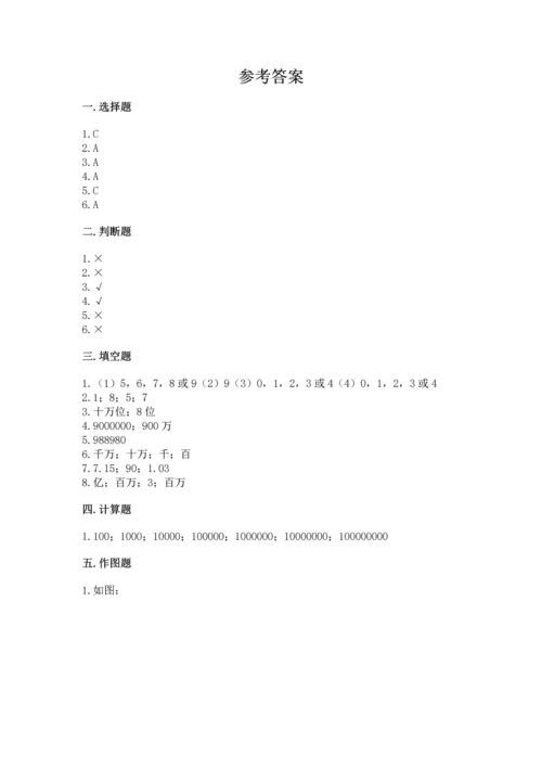 人教版四年级上册数学第一单元《大数的认识》测试卷（模拟题）word版.docx