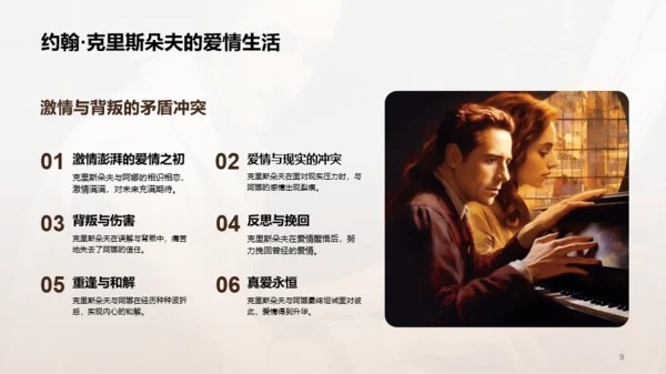 黄色读书笔记约翰.克里斯朵夫PPT模板