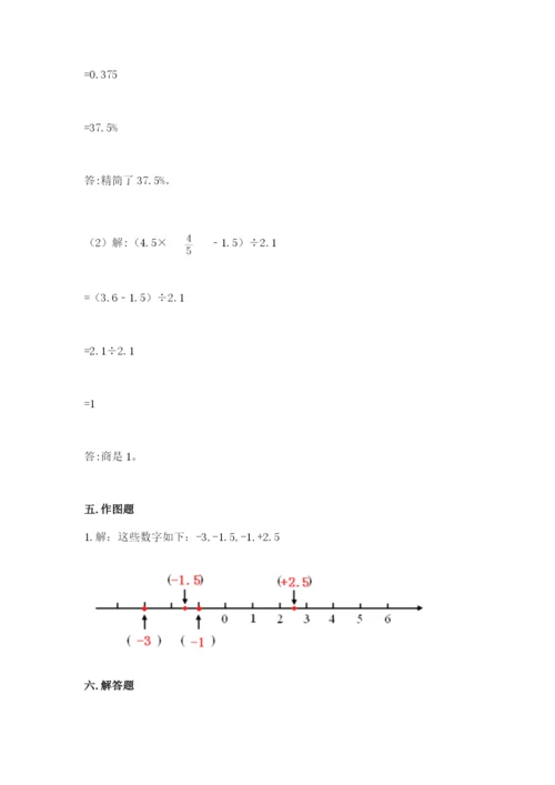 人教版六年级下册数学期末测试卷（全国通用）word版.docx