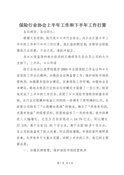 保险行业协会上半年工作和下半年工作打算 (6).docx