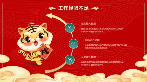 国潮风虎年春节计划总结通用PPT模板