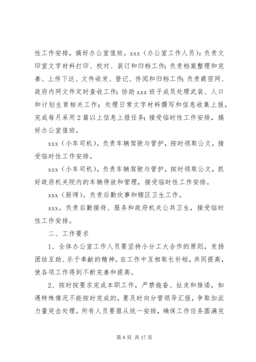 党政办公室分工.docx