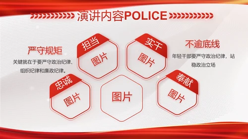 红色大气公安局工作情况汇报动态PPT