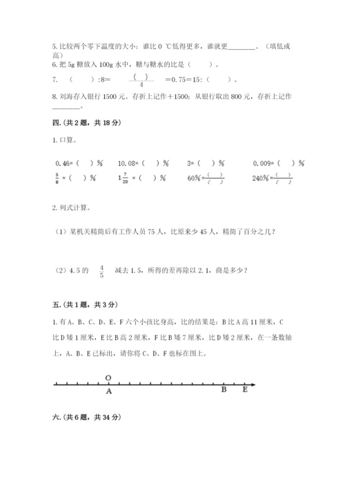 苏教版六年级数学小升初试卷含答案【最新】.docx