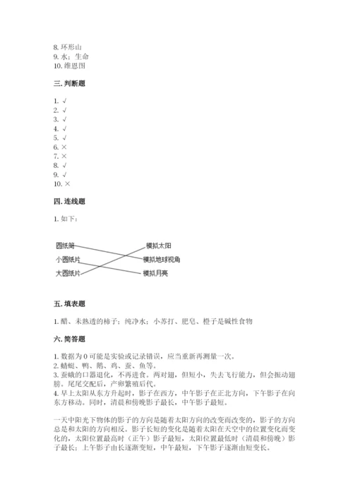 教科版小学科学三年级下册期末测试卷含完整答案（夺冠系列）.docx