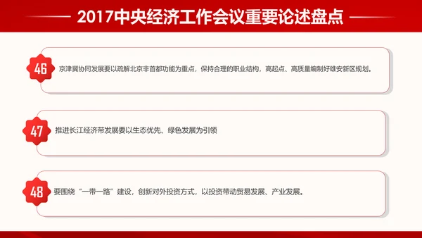 中央经济工作会议93个重要论述PPT模板
