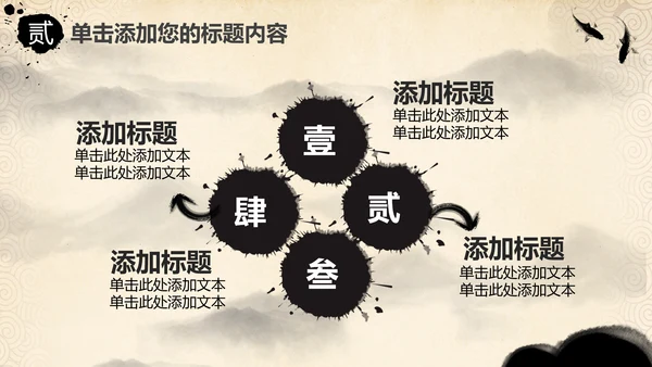 打开卷轴画轴中国风水墨动态PPT模板