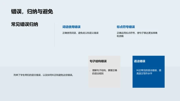 语文学期总结PPT模板