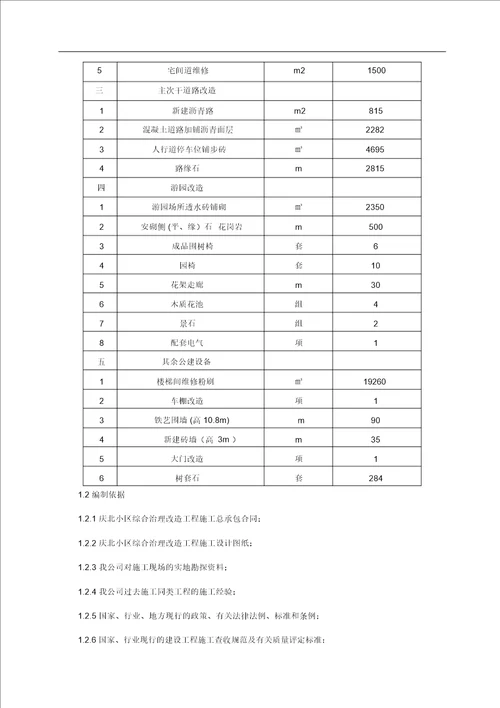 老旧小区改造施工设计组织方案