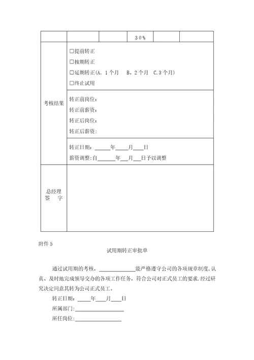 试用期转正考核管理办法