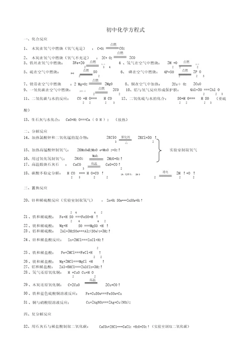 化学用语汇总