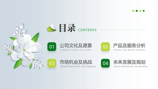 小清新创业项目计划书PPT模板商业计划书