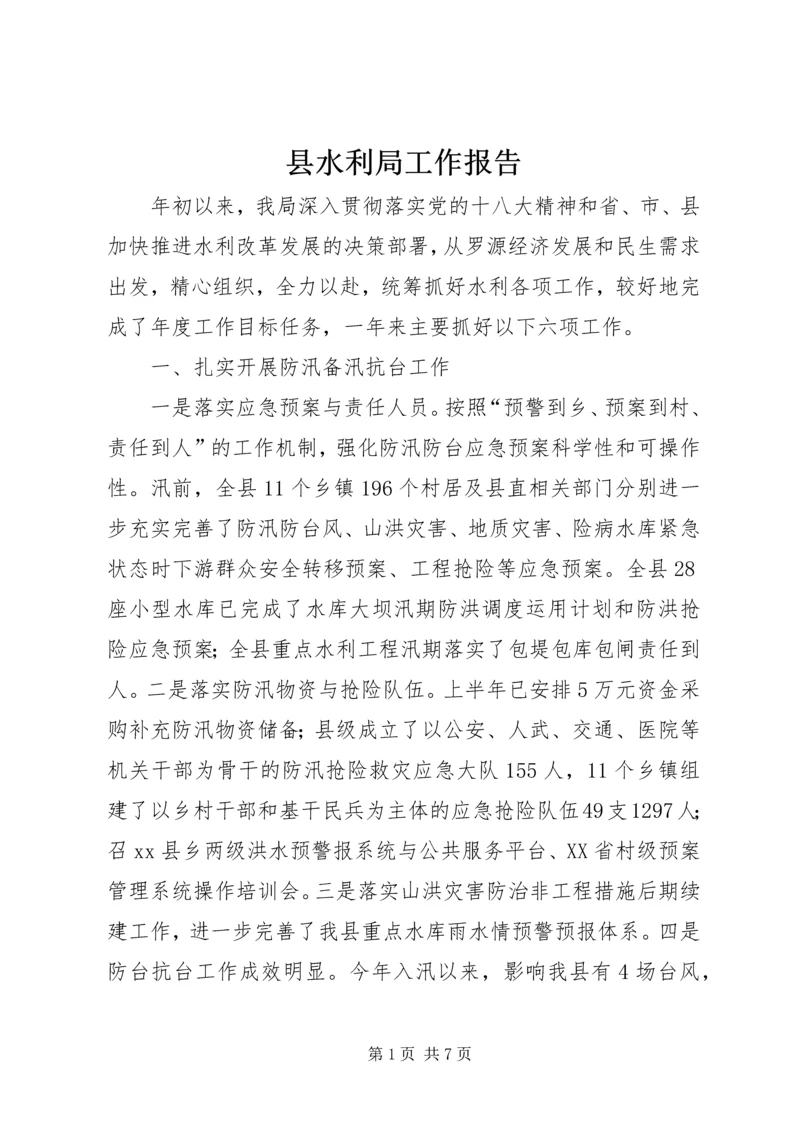 县水利局工作报告 (7).docx