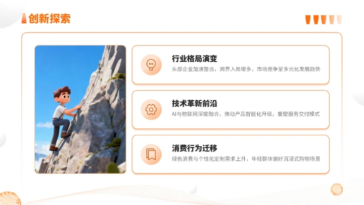 橙色简约风通用型营销复盘会议报告PPT模板