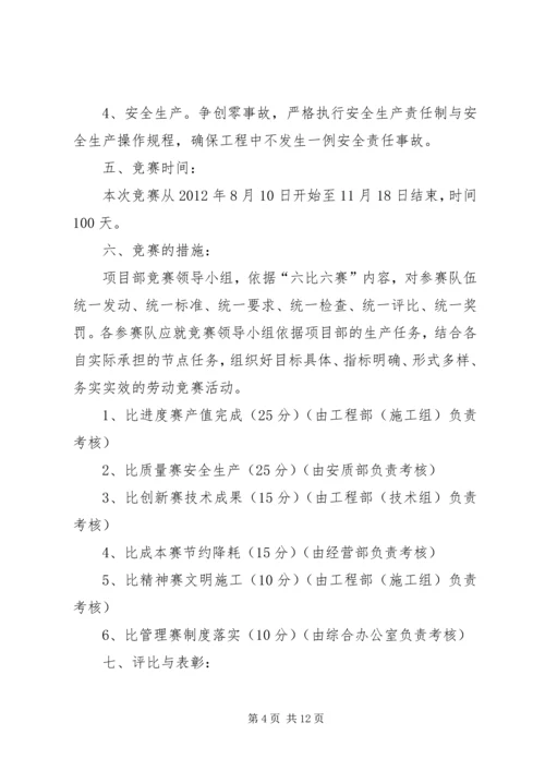 项目部关于劳动竞赛的实施方案 (3).docx