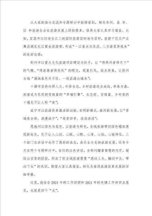 省旅游委主任2021年全省旅游发展推进会讲话稿 2021村监委会主任工资