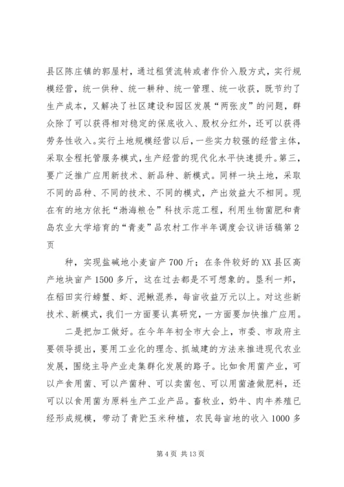 农村工作半年调度会议讲话稿 (2).docx