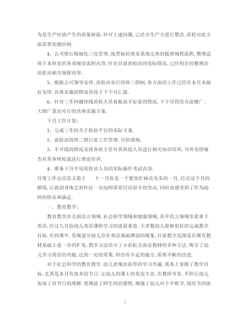 精编之月度工作总结范文.docx