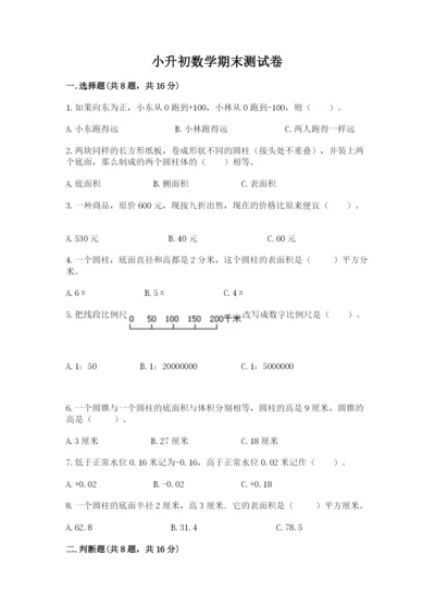 小升初数学期末测试卷【a卷】.docx