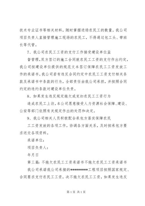 不拖欠农民工工资承诺书 (3).docx