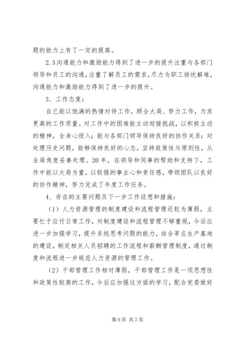 人力资源部负责人个人年终述职报告范文.docx