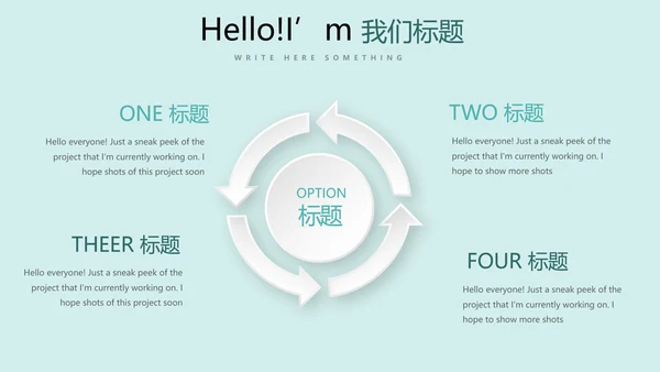 小清新医疗医学健康动态PPT