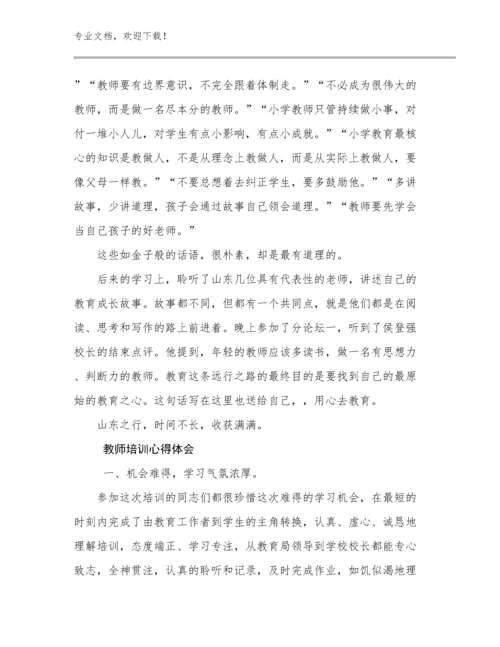 教师培训心得体会例文13篇.docx