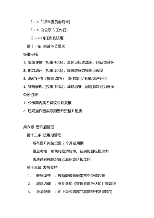 员工晋升管理制度