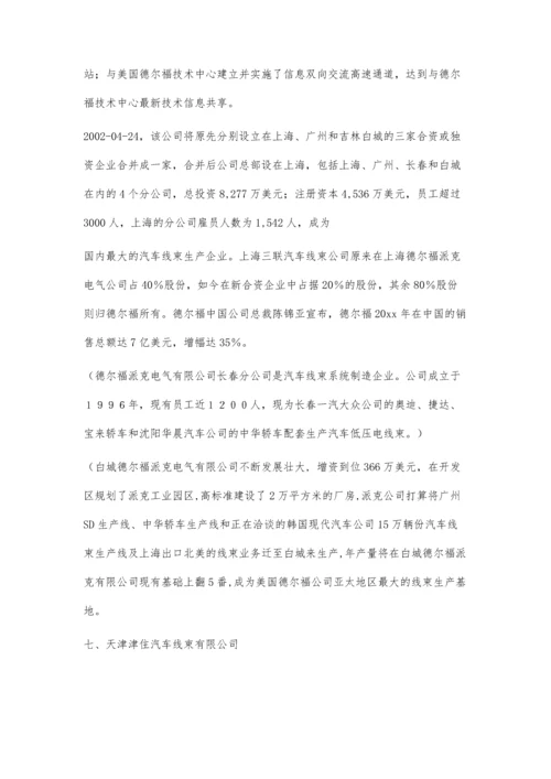 中国十大线束企业分析6500字.docx