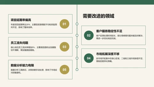 绿色复古风工作总结计划PPT模板