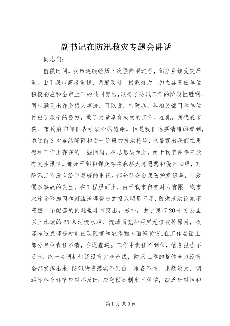 副书记在防汛救灾专题会讲话.docx