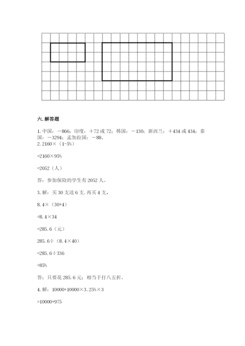 奉化市六年级下册数学期末测试卷【word】.docx