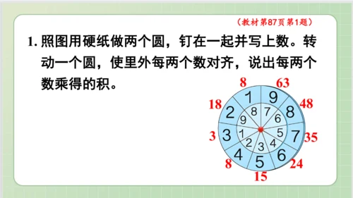 人教版小数二年级上册6单元课本练习二十二（课本P87页）ppt9页