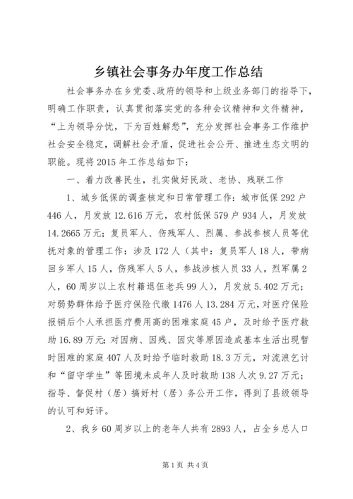 乡镇社会事务办年度工作总结.docx