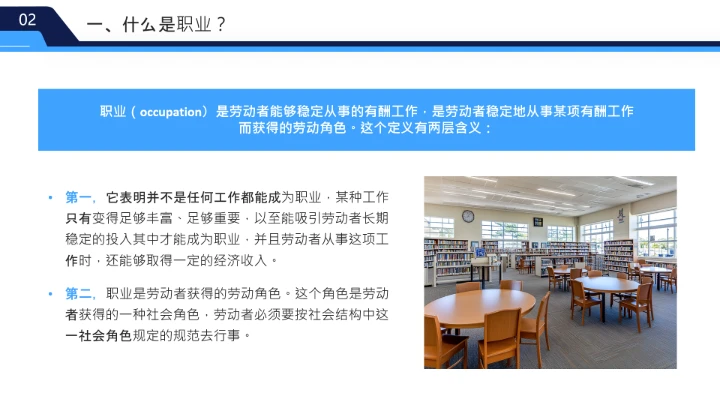 蓝色简约风大学生职业发展与就业指导课PPT