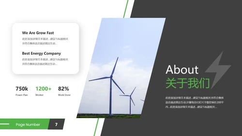 2021新能源风力能供电力业局公司宣传PPT