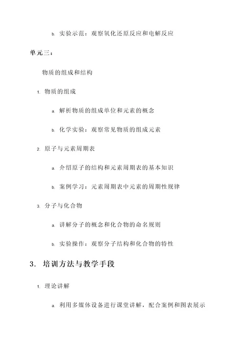 初中理化生学培训方案